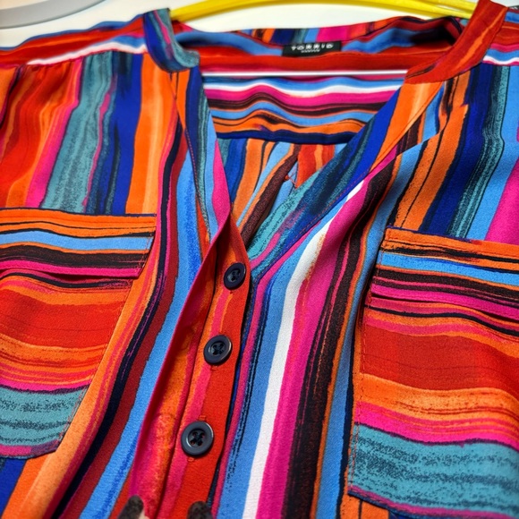 Torrid Harper Colorful Striped Blouse Top - Picture 7 of 9